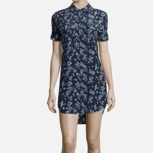 EQUIPMENT silk mini XS Animal Print Shirt Dress Slim Signature Cheetah Button Up